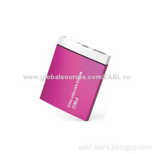 Charger, Aluminum Housing and LED Flashlight, 2,500mAh Capacity, Name Card Design